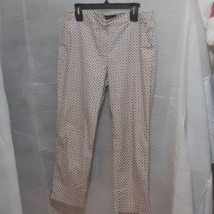 Dana Buchman Beige Patterned Pants